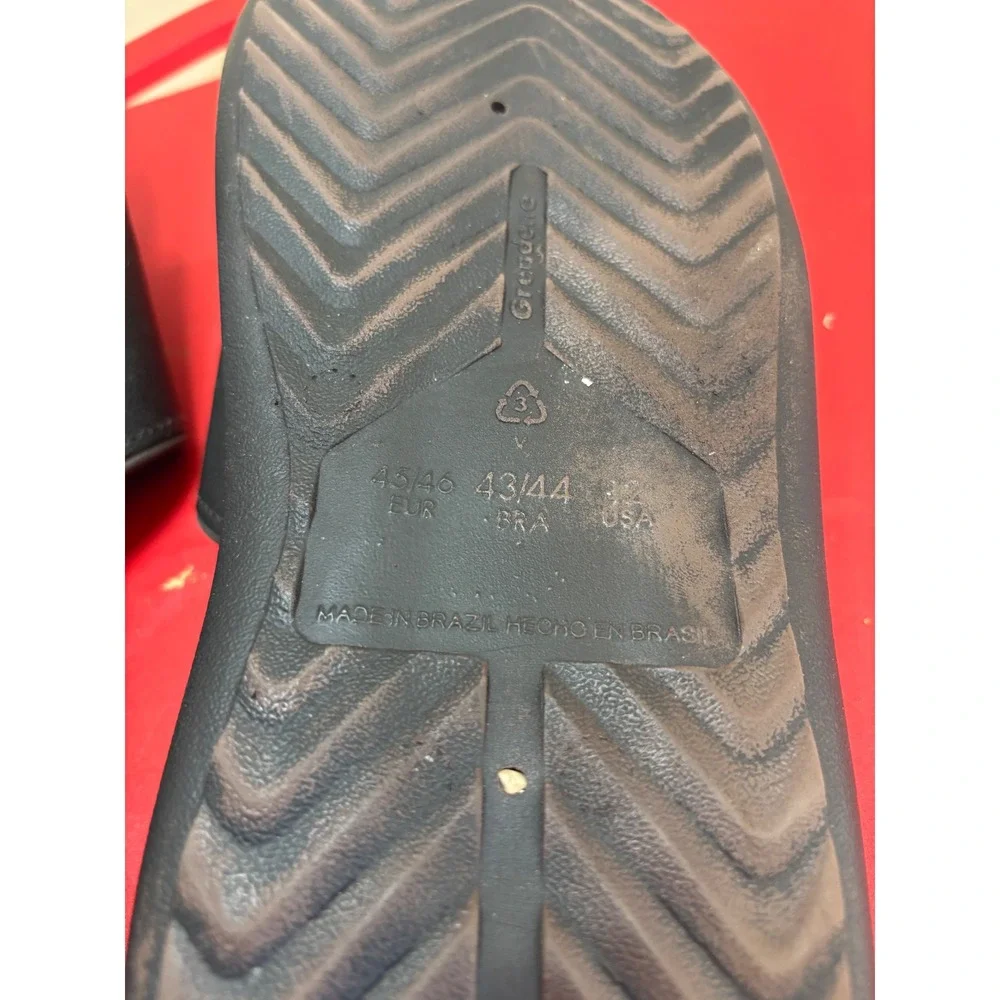 Rider Soft Dry Mens Slide Sandals Black Adjustable‎ Strap Size 12 Made in Brazil
